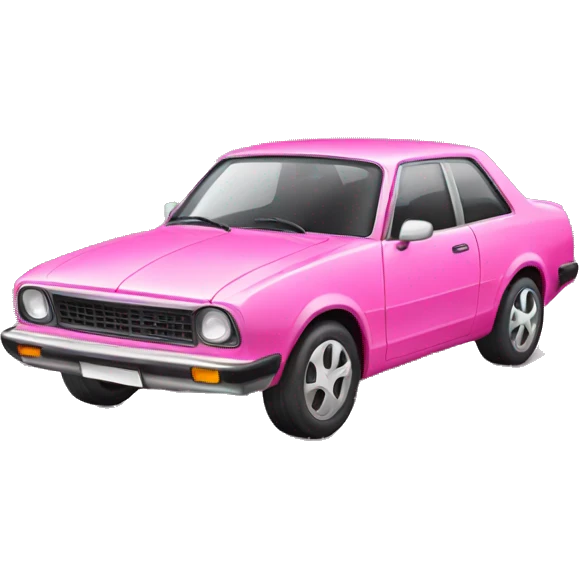 Pink car with sun glasses emoji