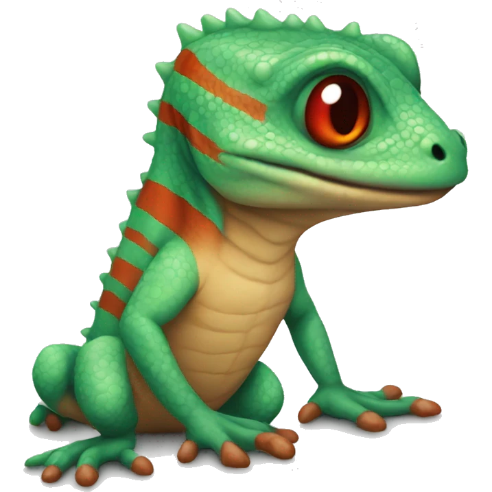 Small lizard with reddish stripes  emoji