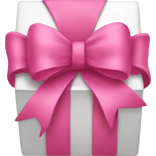 Pink bow with box emoji