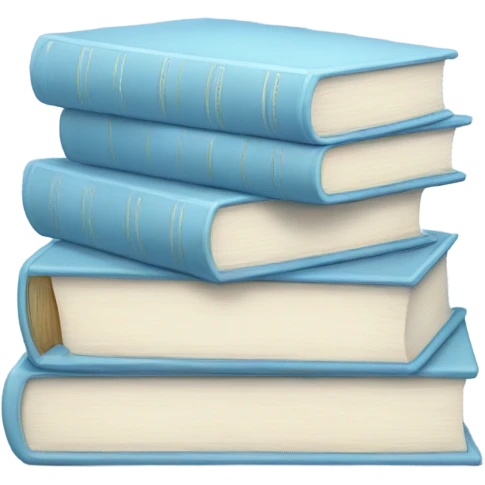 Pastel blue books emoji
