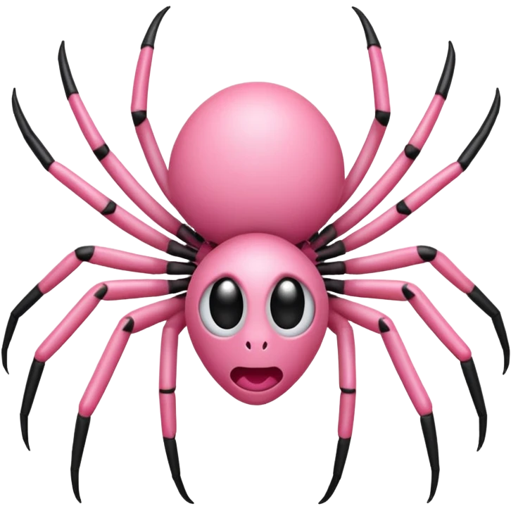 White and pink spider emoji emoji