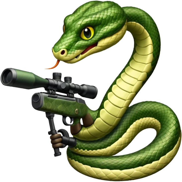 A snake sniper emoji