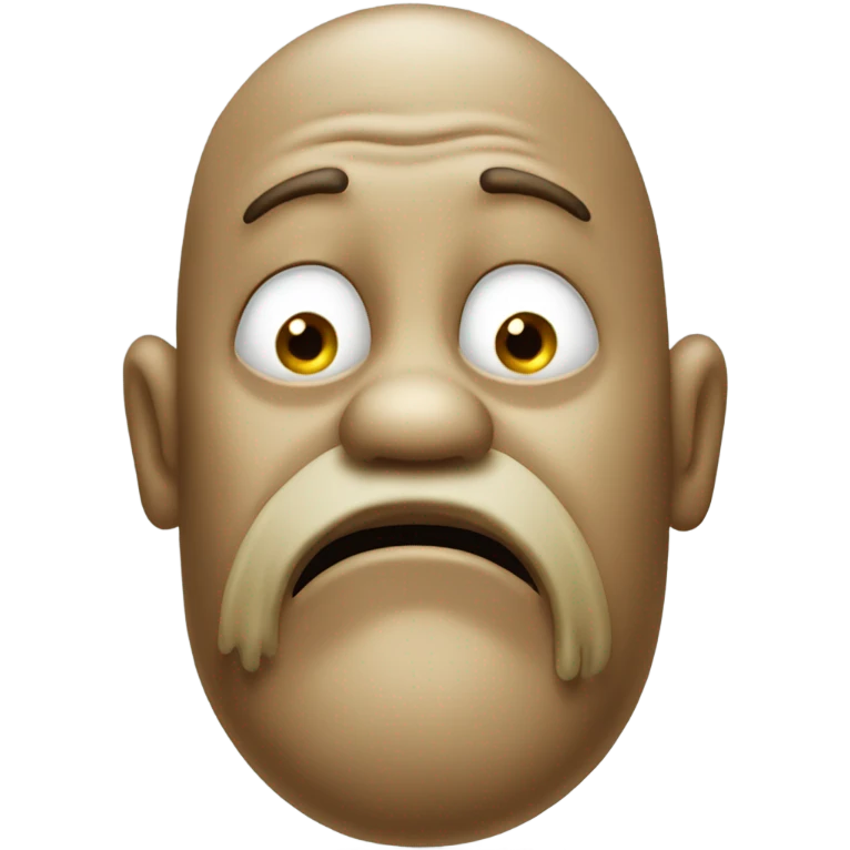 Big smelly man with a booger hanging out of nose  emoji