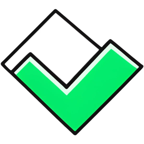 green check mark with sparkles emoji