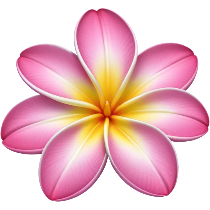 Pink white Frangipani emoji