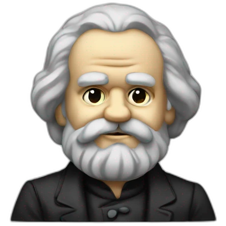 karl marx holds his face in his hands emoji