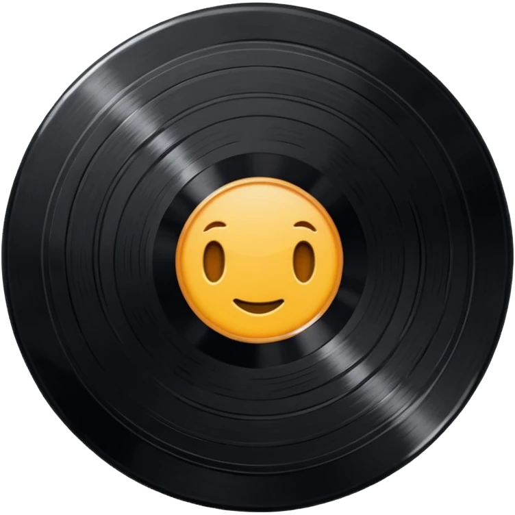 a black vinyl record emoji