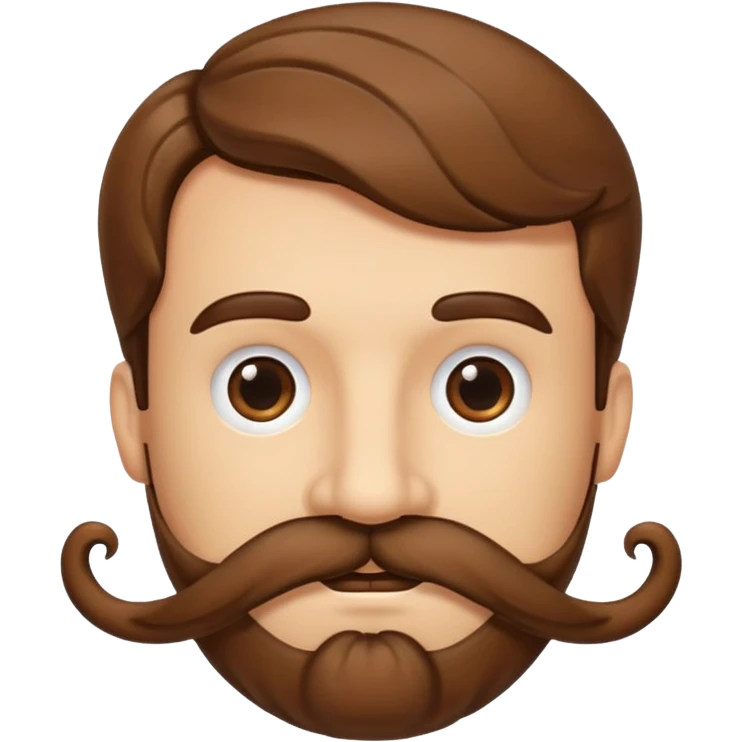 brown mustache  emoji
