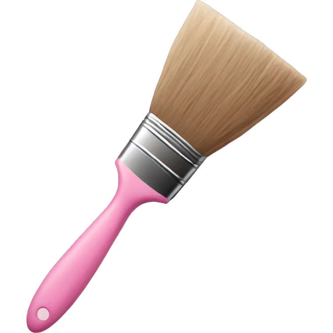 Paintbrush with pastel pink handle emoji