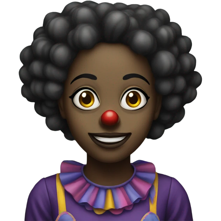 Female black clown emoji