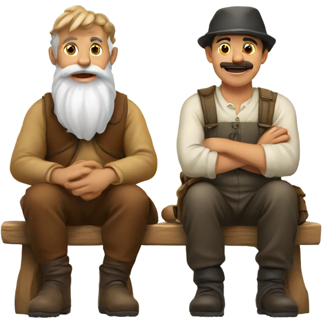 two shepherds, a Swiss and a German, are sitting next to each other emoji