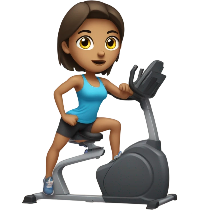 brunette girl in the gym emoji