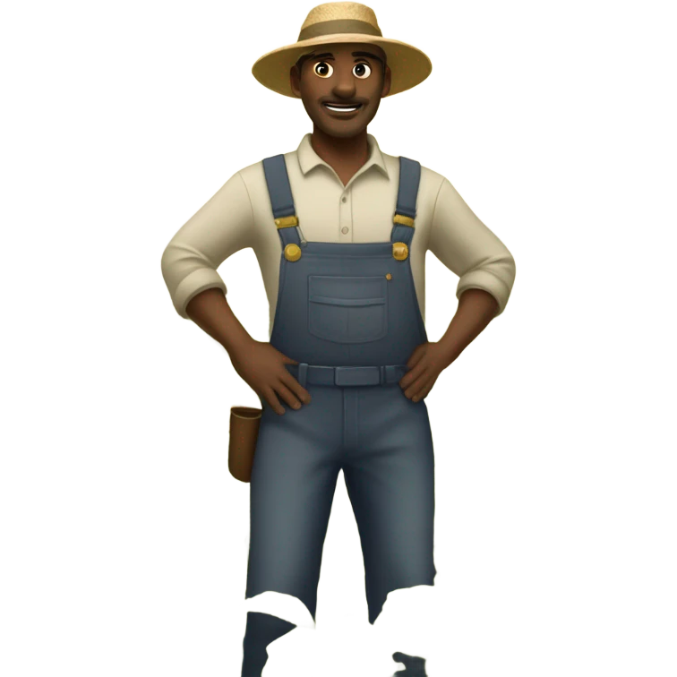 black farmer with cotton emoji