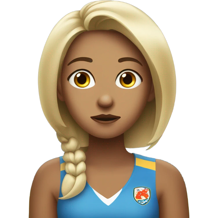 Fiona watching football emoji