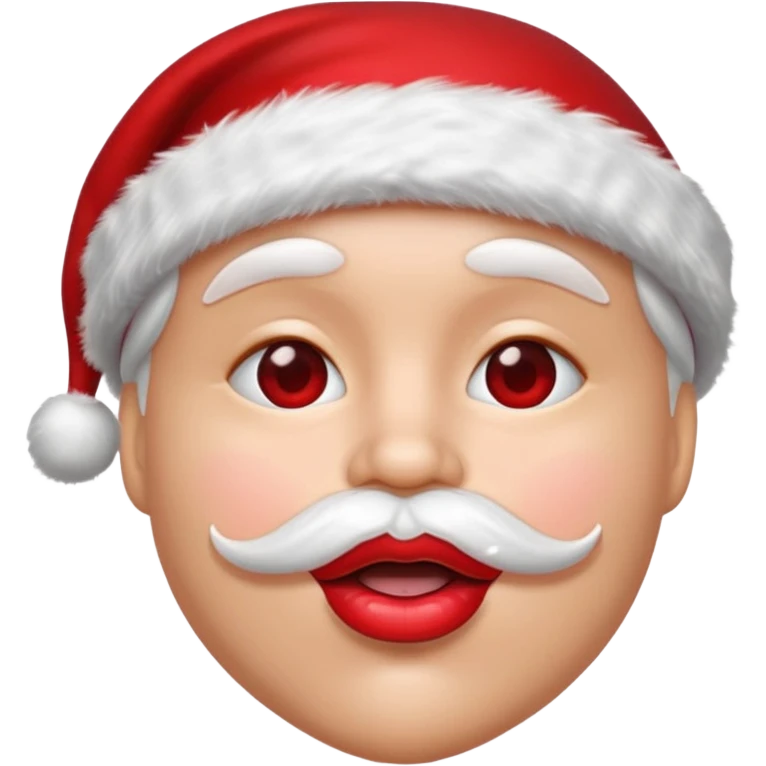 crea uno emoji 3d de unos labios tirandole un beso a mi esposa con un esenario de nabiadad emoji