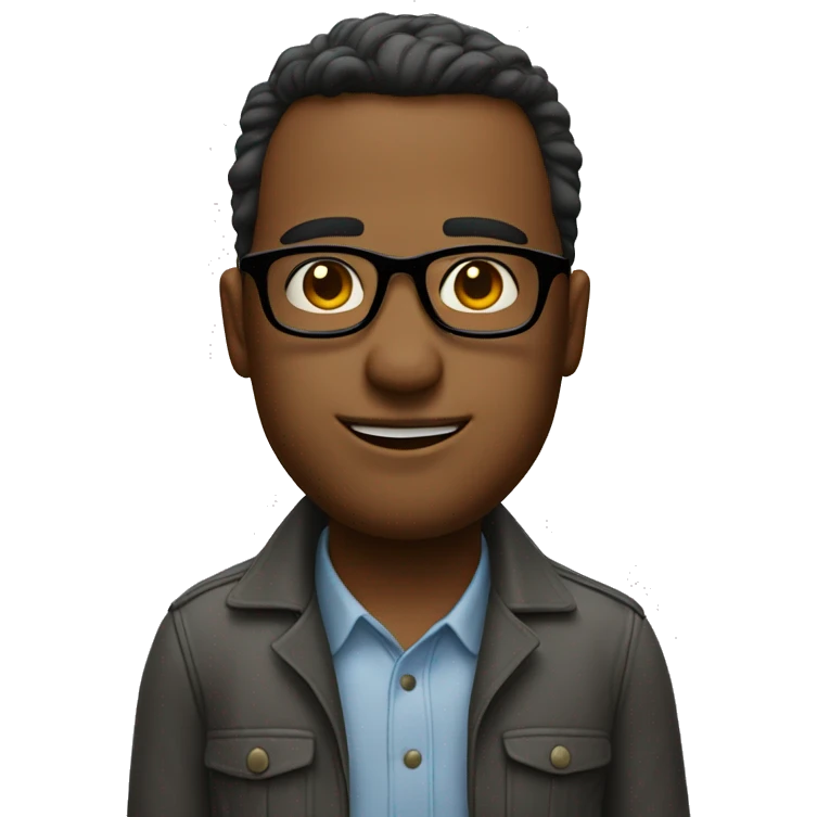 the standart normal face 🙂, but with glasses emoji