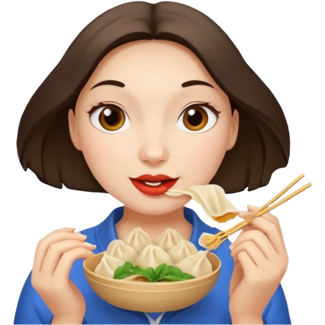 dmpling eating woman emoji