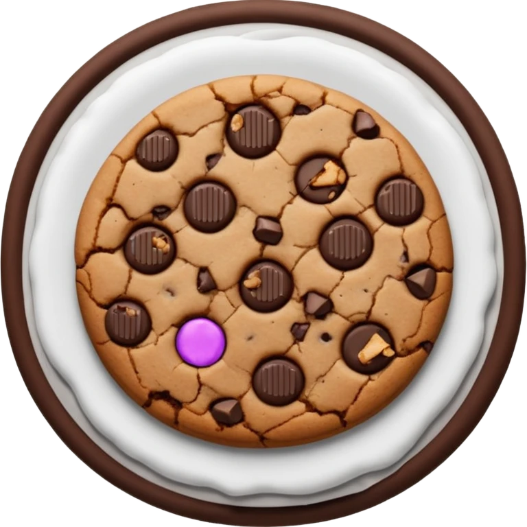 dark brown cookie emoji