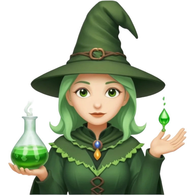 green witch cooking potion emoji