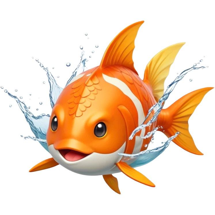 Magikarp Pokémon jumping, bright colors emoji