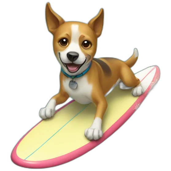 surfing dog emoji
