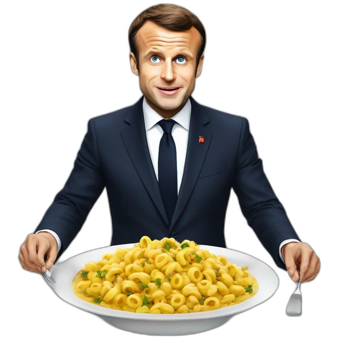 emmanuel macron qui mange des suhi emoji
