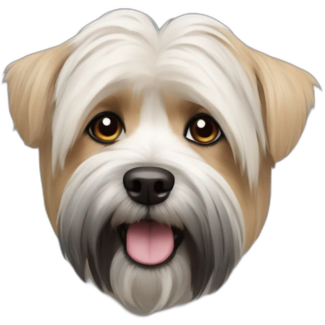 Cross breed of terrier and Lhasa apso emoji