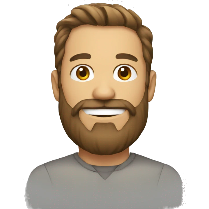 smiling bearded portrait of man emoji