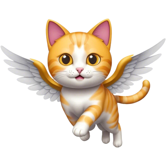 cat flying emoji