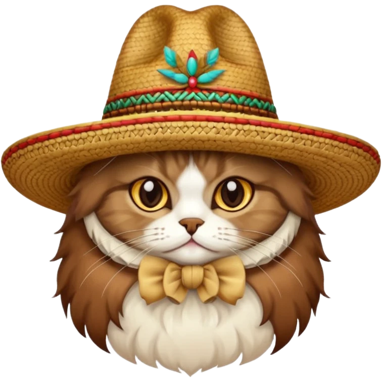 mexican hat persian cat emoji
