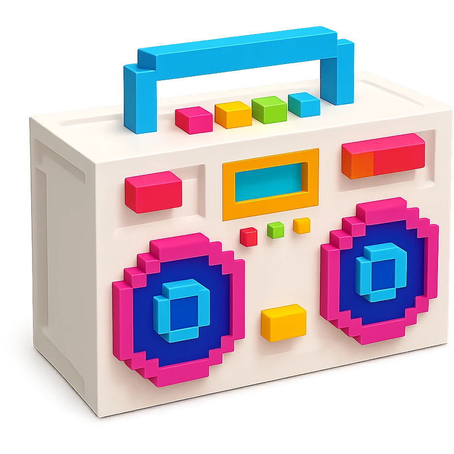 white boombox emoji