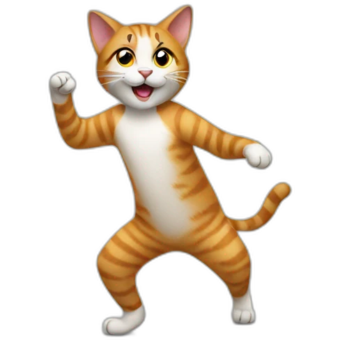 A cat dancing emoji