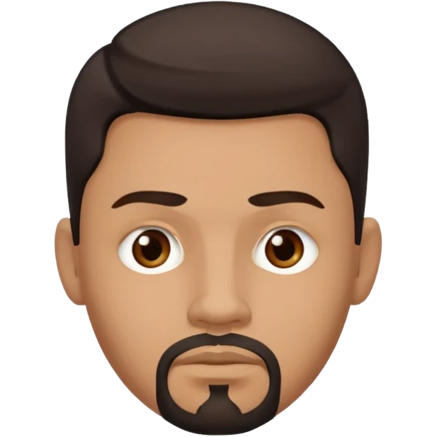 medium skin tone man with dark hair and a goatee, septum piercing, neutral expression emoji