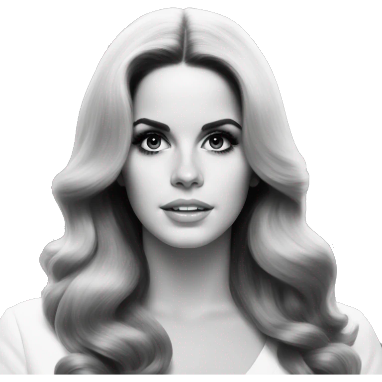 lana del rey black & white emoji