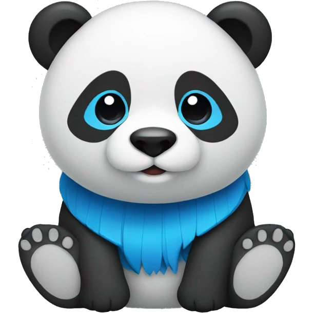 blue color panda emoji
