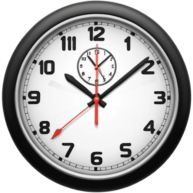 horloge avec la petite aiguille sur le 6 et la grande sur le 3 emoji