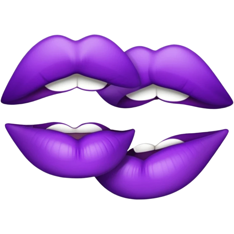 Purple kissy lips  emoji