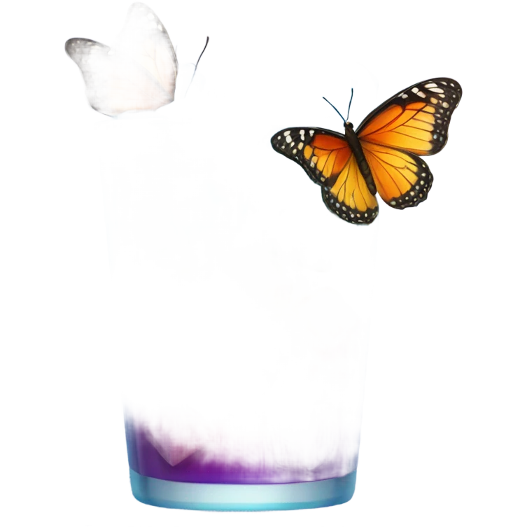 iced colorful drink with butterfly logo  emoji