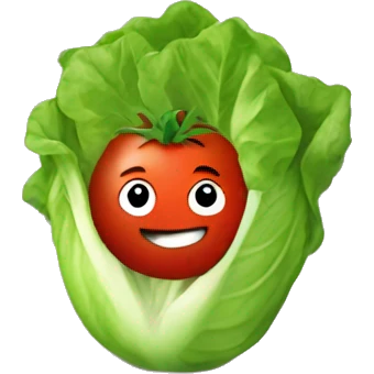 Lettuce hugging tomato   emoji