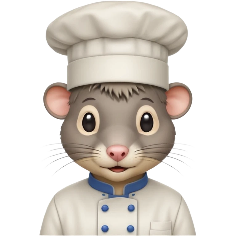 A rat with a fringe and chefs hat emoji
