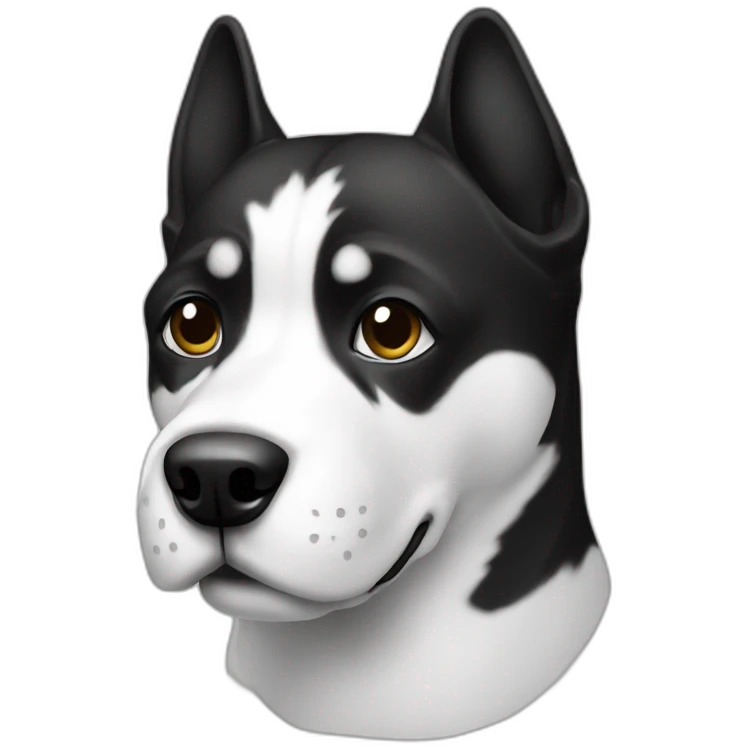 Dog-black-white emoji