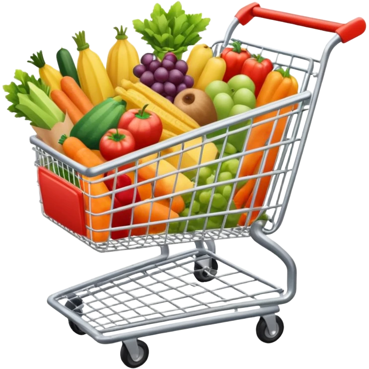 create me an image for a vertical in my super app, Grocery emoji