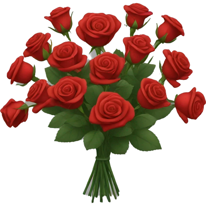 Red rose bouquet  emoji