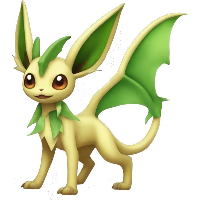 Leafeon-Flygon full body emoji