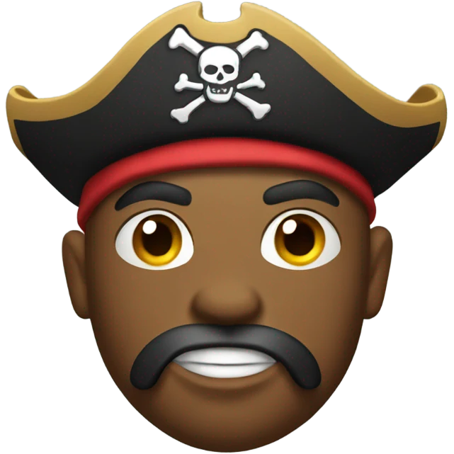 Muscular pirate playing baseball emoji
