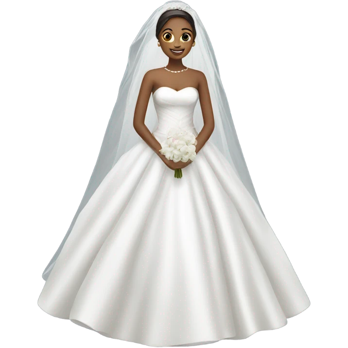 Bride dress white  emoji