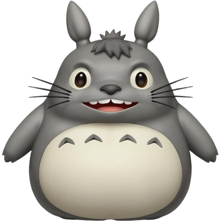 Totoro tierno que se parezca al real sonriendo tierno emoji
