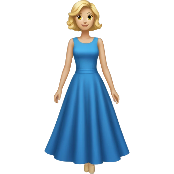 Blue dress emoji
