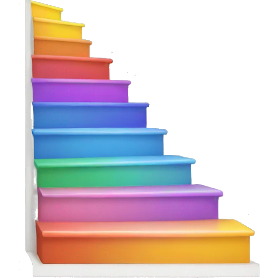colorful steps emoji