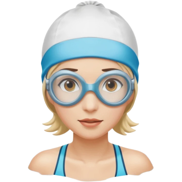 Woman swimmer cap and goggles emoji